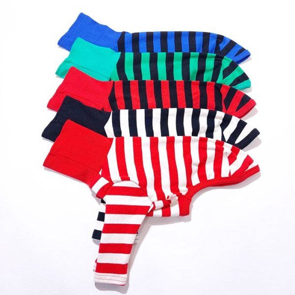 画像2: イタグレ 服 S M L XL 2XL 3XL カラフル 長袖ボーダーTシャツ 小型 犬 中型犬 大型犬 春 夏 秋 冬 doggystar ドッギースター 室内着 パジャマ 即日発送出来ます (2)