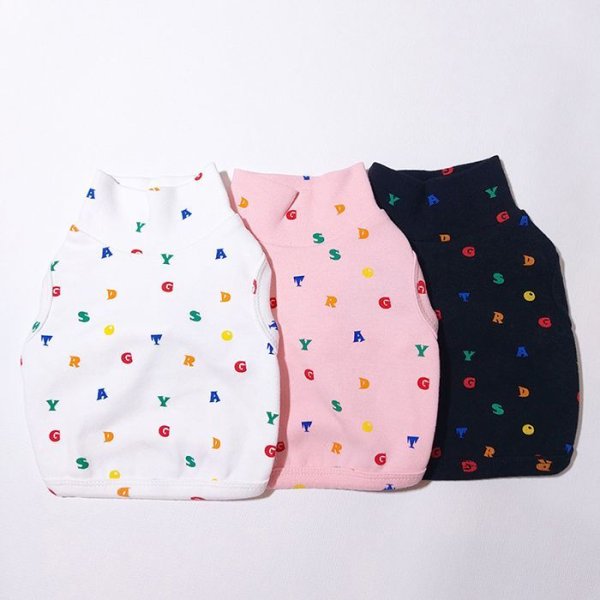 画像2: イタグレ服 S M L XL 2XL 3XL アルファベットクロップド トップス ショート丈Tシャツ 小型犬 中型犬 大型犬 春 夏服 doggystar ドッギースター 即日発送出来ます (2)