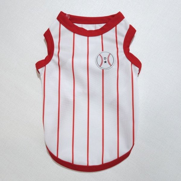 画像14: 犬服 大型犬服 接触 冷感 Tシャツ 野球ユニフォーム ストライプ S M L XL 2XL 3XL 4XL 5XL 6XL 小型犬 中型犬 大型犬ひんやり クール ベスト 熱中症対策  doggystar  ドッギースター (14)