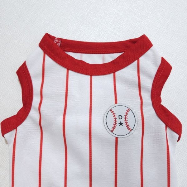 画像15: 犬服 大型犬服 接触 冷感 Tシャツ 野球ユニフォーム ストライプ S M L XL 2XL 3XL 4XL 5XL 6XL 小型犬 中型犬 大型犬ひんやり クール ベスト 熱中症対策  doggystar  ドッギースター (15)