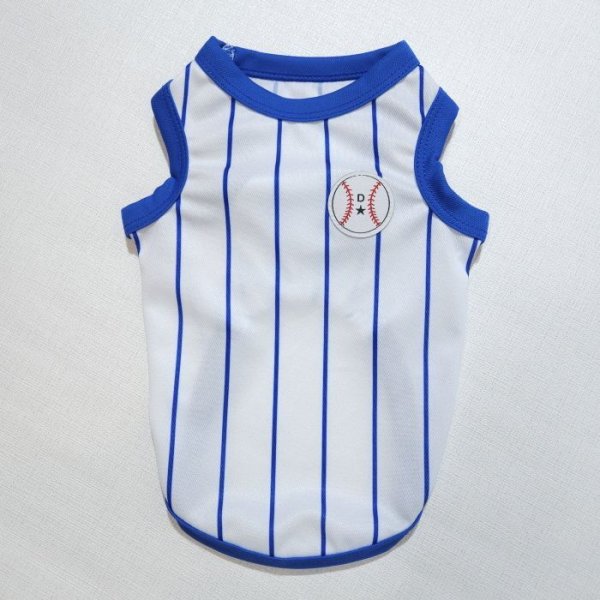 画像6: 犬服 大型犬服 接触 冷感 Tシャツ 野球ユニフォーム ストライプ S M L XL 2XL 3XL 4XL 5XL 6XL 小型犬 中型犬 大型犬ひんやり クール ベスト 熱中症対策  doggystar  ドッギースター (6)