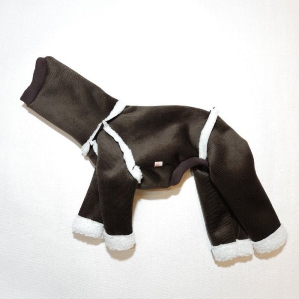 画像11: イタグレ服 S M L XL 2XL 3XL ムートン 無地 ロンパース 防寒 小型犬 中型犬 大型犬 春 初秋 秋 冬 doggystar ドッギースター 即日発送致します (11)