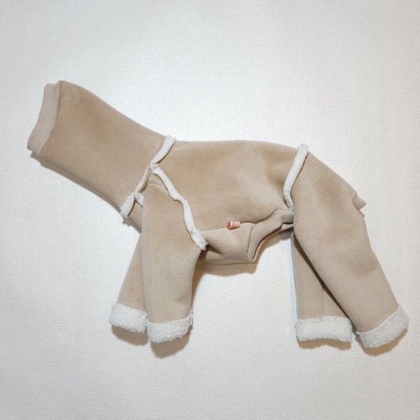 画像9: イタグレ服 S M L XL 2XL 3XL ムートン 無地 ロンパース 防寒 小型犬 中型犬 大型犬 春 初秋 秋 冬 doggystar ドッギースター 即日発送致します (9)