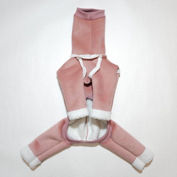 画像6: イタグレ服 S M L XL 2XL 3XL ムートン 無地 ロンパース 防寒 小型犬 中型犬 大型犬 春 初秋 秋 冬 doggystar ドッギースター 即日発送致します (6)