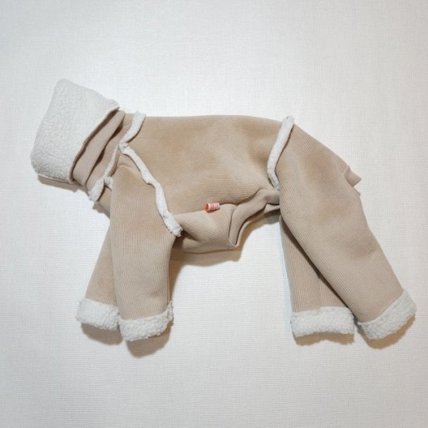 画像10: イタグレ服 S M L XL 2XL 3XL ムートン 無地 ロンパース 防寒 小型犬 中型犬 大型犬 春 初秋 秋 冬 doggystar ドッギースター 即日発送致します (10)