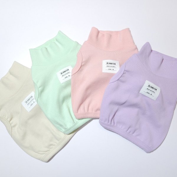 画像2: イタグレ服 S M L XL 2XL 3XL 無地 パステルカラー クロップド トップス ショート丈Tシャツ 小型犬 中型犬 大型犬 春 夏服 doggystar ドッギースター 即日発送出来ます (2)