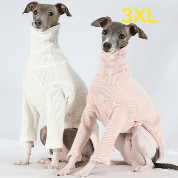 画像1: ウィペット服 3XL 大型犬  春夏秋冬 doggystar ワッフル 無地 長袖  Tシャツ 吸湿性 室内着 パジャマ  シンプル 即日発送できます (1)