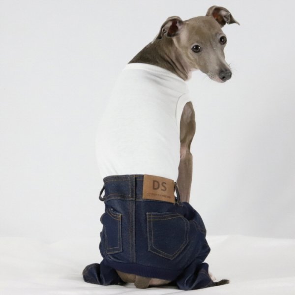 画像7: イタグレ服  S M L XL 2XL 3XL デニム ロンパース つなぎ 小型犬 中型犬 大型犬 春夏服 秋冬服 doggystar ドッギースター  伸縮性抜群 即日発送致します (7)