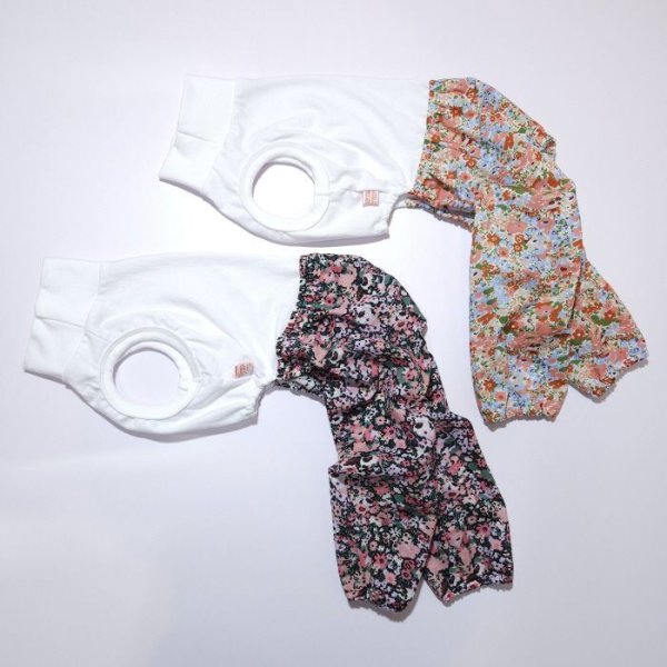 画像2: イタグレ服 S M L XL 2XL 3XL サルエルパンツ もんぺパンツ ロンパース つなぎ 花柄 ゆったり 小型犬 中型犬 大型犬 春夏 doggystar ドッギースター 即日発送出来ます  (2)