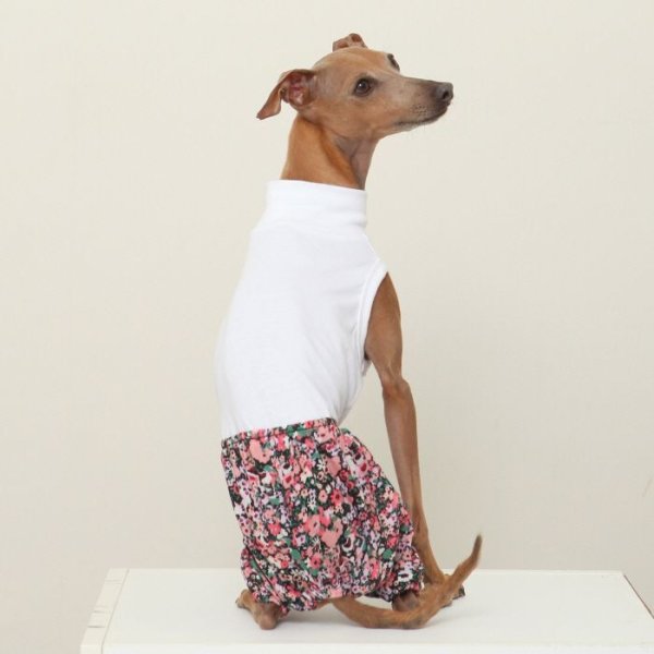 画像19: イタグレ服 S M L XL 2XL 3XL サルエルパンツ もんぺパンツ ロンパース つなぎ 花柄 ゆったり 小型犬 中型犬 大型犬 春夏 doggystar ドッギースター 即日発送出来ます  (19)