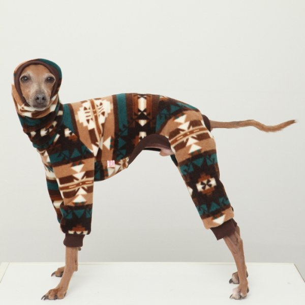 画像14: イタグレ服 S M L XL 2XL 3XL 小型犬 中型犬 大型犬 秋冬 ネイティブ柄 迷彩柄 フリース ロンパース doggystar ドッギースター 即日発送出来ます (14)