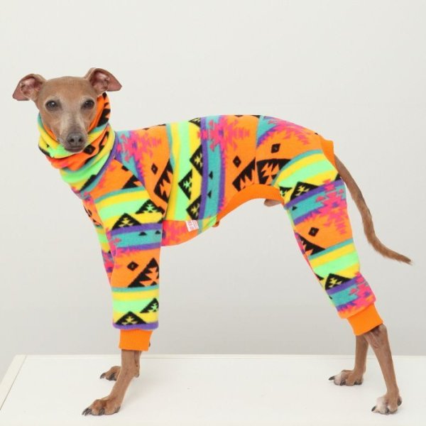 画像8: イタグレ服 S M L XL 2XL 3XL 小型犬 中型犬 大型犬 秋冬 ネイティブ柄 迷彩柄 フリース ロンパース doggystar ドッギースター 即日発送出来ます (8)