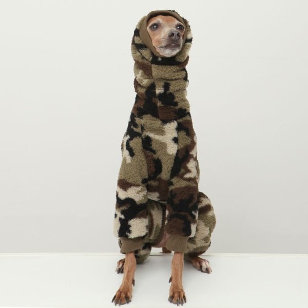 画像42: イタグレ服 S M L XL 2XL 3XL 小型犬 中型犬 大型犬 秋冬 ネイティブ柄 迷彩柄 フリース ロンパース doggystar ドッギースター 即日発送出来ます (42)