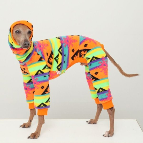 画像11: イタグレ服 S M L XL 2XL 3XL 小型犬 中型犬 大型犬 秋冬 ネイティブ柄 迷彩柄 フリース ロンパース doggystar ドッギースター 即日発送出来ます (11)