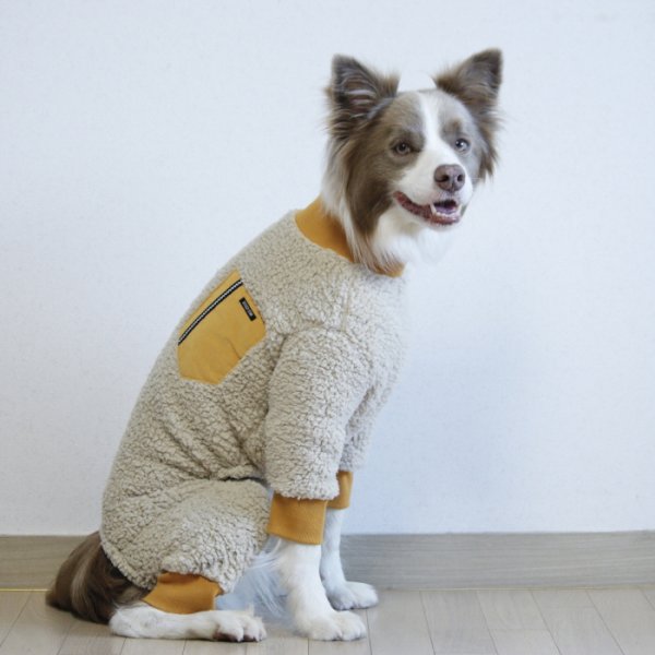 画像27: 犬服 ボア ポケット フリース ロンパース 小型犬 中型犬 冬 軽量 doggystar ドッギースター S M L XL 即日発送出来ます (27)