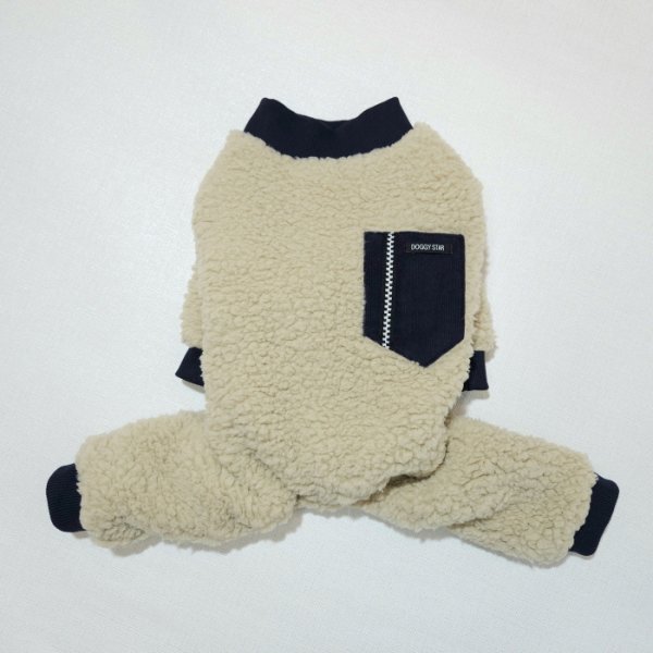 画像10: 犬服 ボア ポケット フリース ロンパース 小型犬 中型犬 冬 軽量 doggystar ドッギースター S M L XL 即日発送出来ます (10)