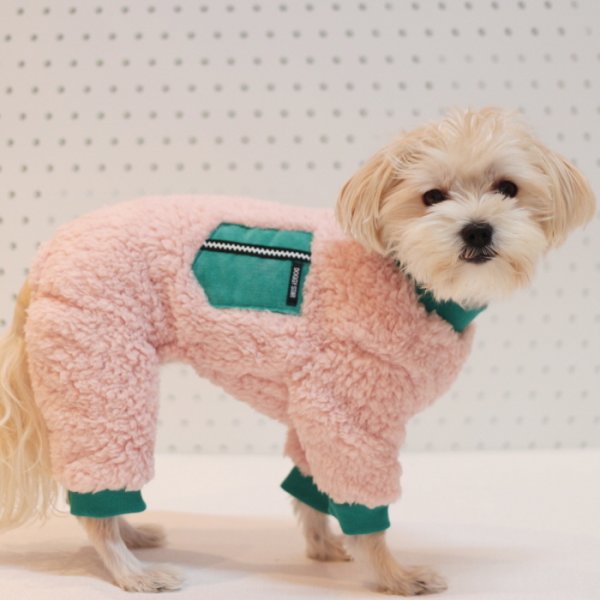 画像20: 犬服 ボア ポケット フリース ロンパース 小型犬 中型犬 冬 軽量 doggystar ドッギースター S M L XL 即日発送出来ます (20)