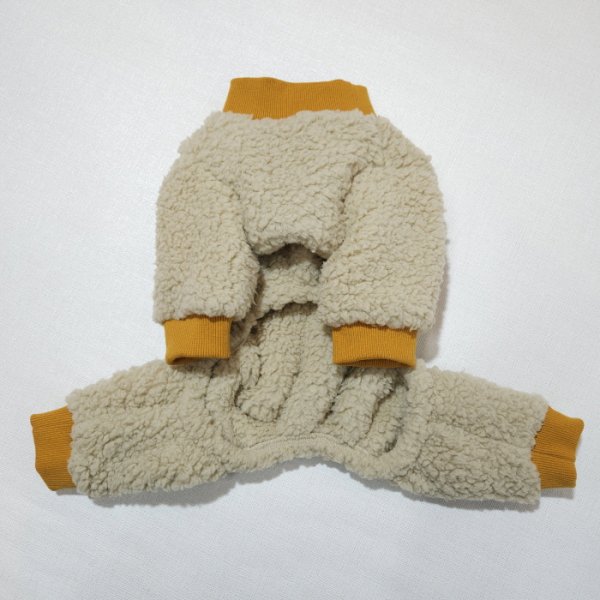 画像4: 犬服 ボア ポケット フリース ロンパース 小型犬 中型犬 冬 軽量 doggystar ドッギースター S M L XL 即日発送出来ます (4)