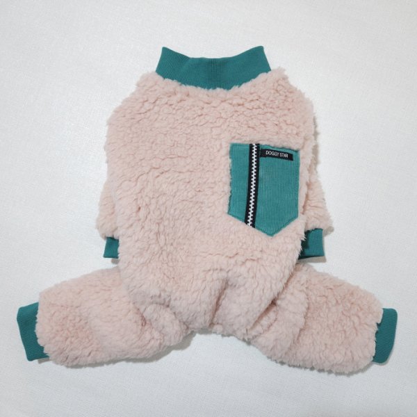 画像16: 犬服 ボア ポケット フリース ロンパース 小型犬 中型犬 冬 軽量 doggystar ドッギースター S M L XL 即日発送出来ます (16)
