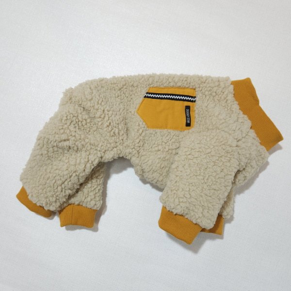 画像6: 犬服 ボア ポケット フリース ロンパース 小型犬 中型犬 冬 軽量 doggystar ドッギースター S M L XL 即日発送出来ます (6)