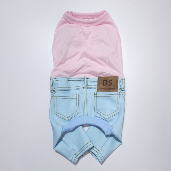 画像11: 犬服  S M L XL 2XL 小型犬 中型犬 大型犬 春夏服 秋冬服 デニム ロンパース つなぎ 伸縮性抜群 doggystar ドッギースター 即日発送致します (11)