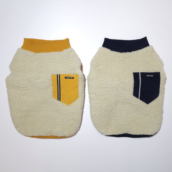 画像2: フレブル 服 フレンチブルドッグ  ポケット ボア 袖なし Tシャツ 冬 L XL 2XL 3XL 4XL 5XL イングリッシュブルドッグ  パグ ペット服 犬服 フレブル  即日発送出来ます (2)