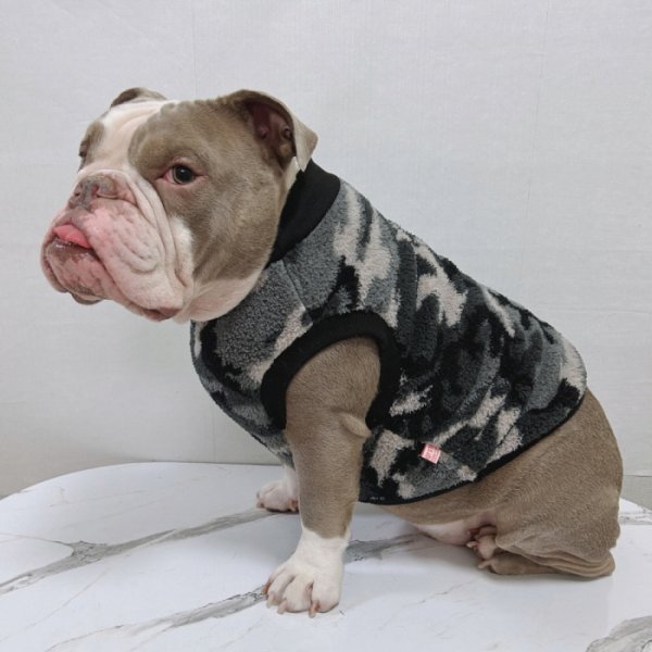 画像40: フレブル 服 フレンチブルドッグ  フリース 柄 袖なし Tシャツ 冬 L XL 2XL 3XL 4XL 5XL イングリッシュブルドッグ  パグ ペット服 犬服 フレブル  即日発送出来ます (40)