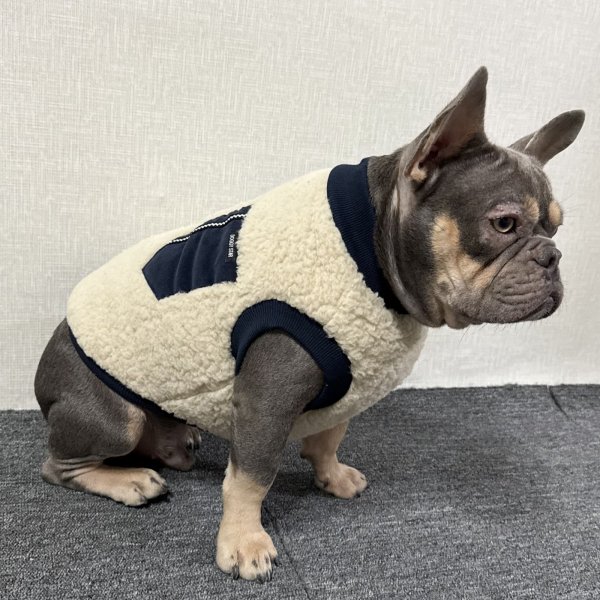 画像18: フレブル 服 フレンチブルドッグ  ポケット ボア 袖なし Tシャツ 冬 L XL 2XL 3XL 4XL 5XL イングリッシュブルドッグ  パグ ペット服 犬服 フレブル  即日発送出来ます (18)