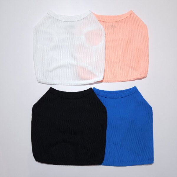 画像2: フレブル服  L XL 2XL 3XL 4XL 5XL  接触冷感 クール メッシュ クロップド タンクトップ ひんやり 中型犬 大型犬 フレンチブルドッグ パグ  夏 doggystar ドッギースター 即日発送できます (2)