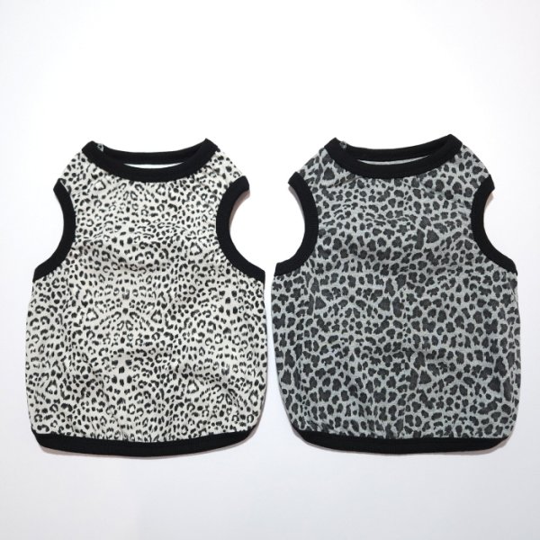 画像1: フレブル服  L XL 2XL 3XL 4XL 5XL  ヒョウ柄 タンクトップ レオパード 中型犬 大型犬 フレンチブルドッグ パグ  夏 doggystar ドッギースター 6/24より発送 (1)