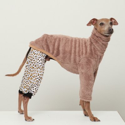 画像3: イタグレ服 S M L XL 2XL 3XL ヒョウ柄 ロンパース つなぎ レオパードゆったり ジョガーパンツ 小型犬 中型犬 大型犬 春夏 doggystar ドッギースター 6/24より発送