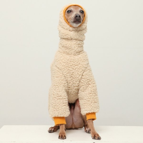 画像18: イタグレ服 S M L XL 2XL 3XL ボア ポケット フリース  長袖 Tシャツ 小型犬 中型犬 大型犬 秋 冬 doggystar ドッギースター 即日発送出来ます (18)