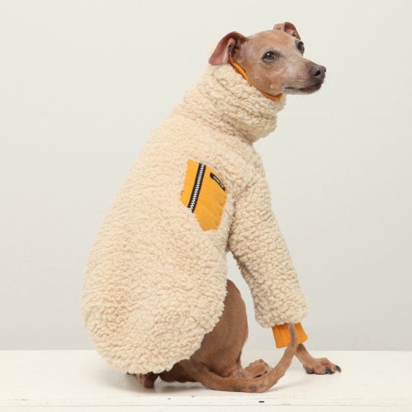 画像19: イタグレ服 S M L XL 2XL 3XL ボア ポケット フリース  長袖 Tシャツ 小型犬 中型犬 大型犬 秋 冬 doggystar ドッギースター 即日発送出来ます (19)