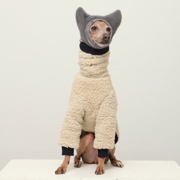 画像7: イタグレ服 S M L XL 2XL 3XL ボア ポケット フリース  長袖 Tシャツ 小型犬 中型犬 大型犬 秋 冬 doggystar ドッギースター 即日発送出来ます (7)