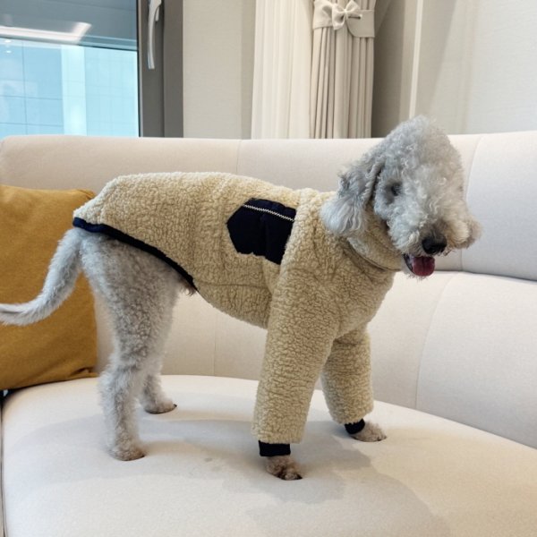 画像26: イタグレ服 S M L XL 2XL 3XL ボア ポケット フリース  長袖 Tシャツ 小型犬 中型犬 大型犬 秋 冬 doggystar ドッギースター 即日発送出来ます (26)