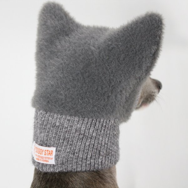 画像22: イタグレ帽子 S  L 小型犬 中型犬 秋冬 耳付き ニットキャップ ビニー帽 ほっかむり帽子（服は含まれません）doggystar ドッギースター即日発送出来ます。 (22)