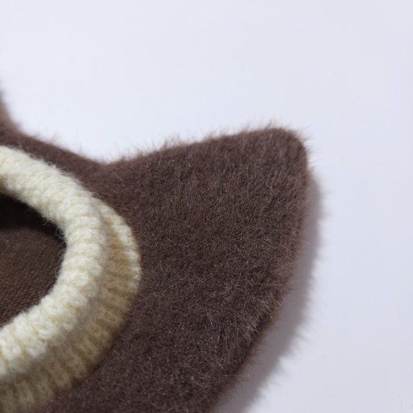 画像7: イタグレ帽子 S  L 小型犬 中型犬 秋冬 耳付き ニットキャップ ビニー帽 ほっかむり帽子（服は含まれません）doggystar ドッギースター即日発送出来ます。 (7)