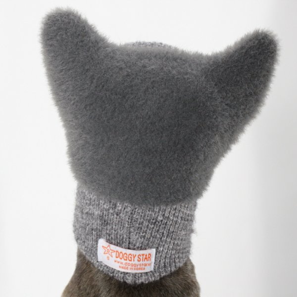 画像23: イタグレ帽子 S  L 小型犬 中型犬 秋冬 耳付き ニットキャップ ビニー帽 ほっかむり帽子（服は含まれません）doggystar ドッギースター即日発送出来ます。 (23)