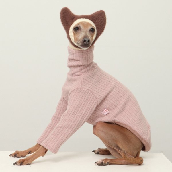 画像32: イタグレ帽子 S  L 小型犬 中型犬 秋冬 耳付き ニットキャップ ビニー帽 ほっかむり帽子（服は含まれません）doggystar ドッギースター即日発送出来ます。 (32)