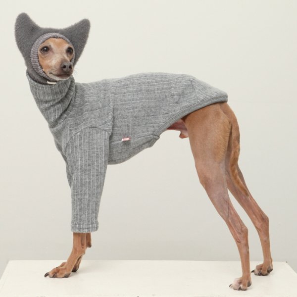 画像31: イタグレ帽子 S  L 小型犬 中型犬 秋冬 耳付き ニットキャップ ビニー帽 ほっかむり帽子（服は含まれません）doggystar ドッギースター即日発送出来ます。 (31)