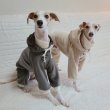 画像1: イタグレ服  S M L XL 2XL 3XL 　パーカー コーデュロイ リブ地   ロンパース つなぎ 小型犬 中型犬 大型犬 春 秋 冬服 doggystar ドッギースター  10/14より発送できます。 (1)