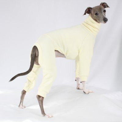 画像1: イタグレ服 S M L XL 2XL 3XL ピーチ 無地 長袖 ロンパース つなぎ 小型犬 中型犬 大型犬 春  秋 冬 doggystar ドッギースター 10/14より発送出来ます