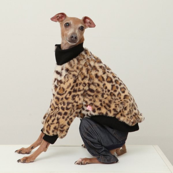 画像1: イタグレ服 S M L XL 2XL 3XL ファスナー 長袖 ファージャンパー 小型犬 中型犬 大型犬 秋 冬服 doggystar ドッギースター 10/22発送出来ます (1)