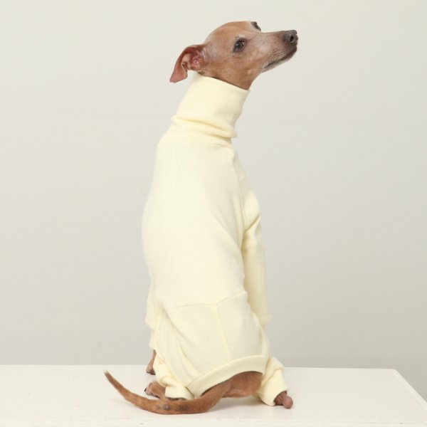 画像5: イタグレ服 S M L XL 2XL 3XL ピーチ 無地 長袖 ロンパース つなぎ 小型犬 中型犬 大型犬 春  秋 冬 doggystar ドッギースター 即日発送出来ます (5)