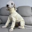 画像6: イタグレ服 S M L XL 2XL 3XL ピーチ 無地 長袖 ロンパース つなぎ 小型犬 中型犬 大型犬 春  秋 冬 doggystar ドッギースター 即日発送出来ます (6)