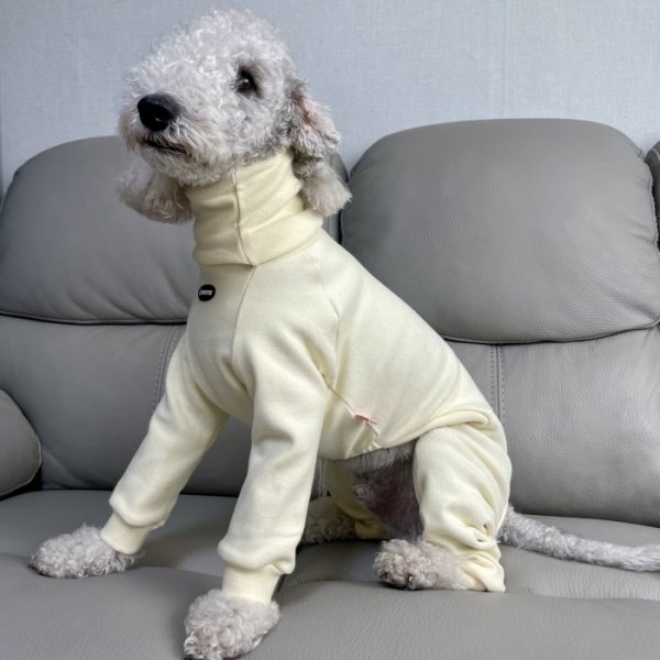 画像6: イタグレ服 S M L XL 2XL 3XL ピーチ 無地 長袖 ロンパース つなぎ 小型犬 中型犬 大型犬 春  秋 冬 doggystar ドッギースター 即日発送出来ます (6)