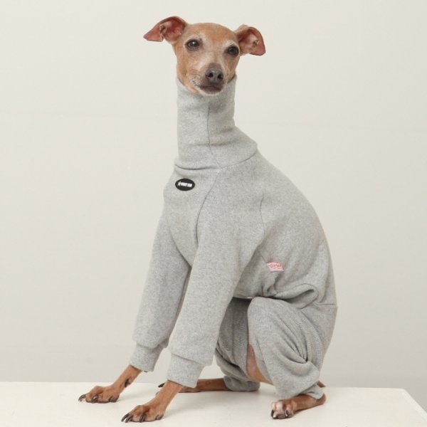 画像13: イタグレ服 S M L XL 2XL 3XL ピーチ 無地 長袖 ロンパース つなぎ 小型犬 中型犬 大型犬 春  秋 冬 doggystar ドッギースター 即日発送出来ます (13)