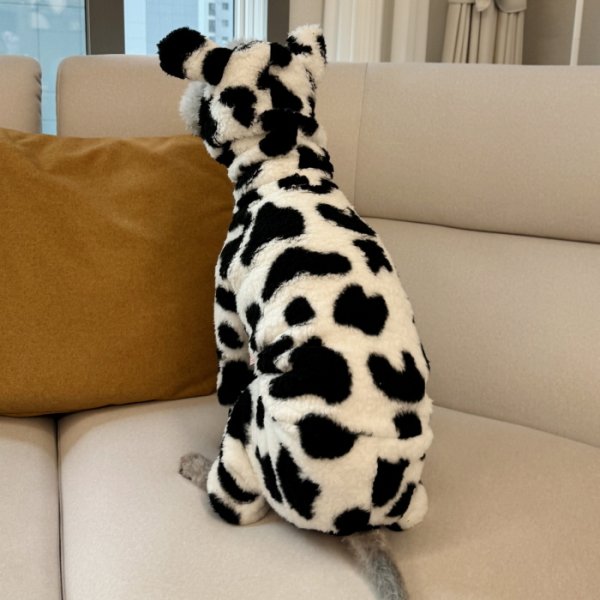 画像14: イタグレ服 S M L XL 2XL 3XL ウシさん フリース ロンパース つなぎ 小型犬 中型犬 大型犬 冬服 韓国犬服 doggystar ドッギースター 即日発送出来ます (14)