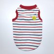 画像4: 犬服 ボーダー スマイル シンプル タンクトップ S M L XL 2XL 3XL 4XL 5XL 6XL 小型犬 中型犬 大型犬 春 夏 袖なし おしゃれ ペット服 doggystar ドッギースター  (4)