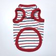 画像6: 犬服 ボーダー スマイル シンプル タンクトップ S M L XL 2XL 3XL 4XL 5XL 6XL 小型犬 中型犬 大型犬 春 夏 袖なし おしゃれ ペット服 doggystar ドッギースター  (6)